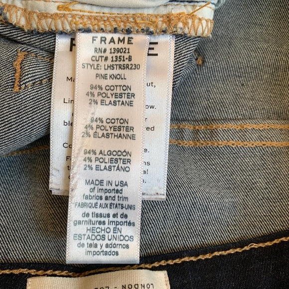 Frame Denim Le High Straight Fringe Hem Jeans in Pine Knoll - Picture 12 of 12